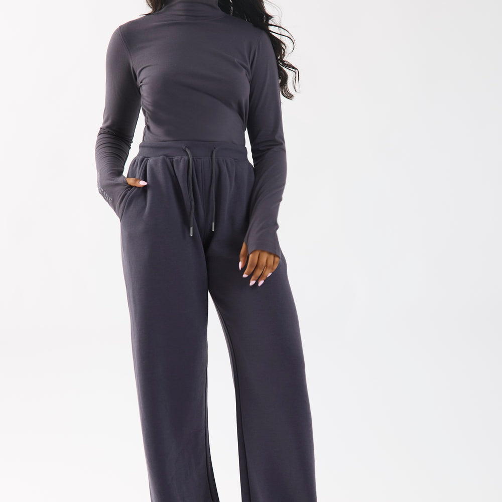 
                      
                        Dark Grey Embroidered High Neck Top
                      
                    