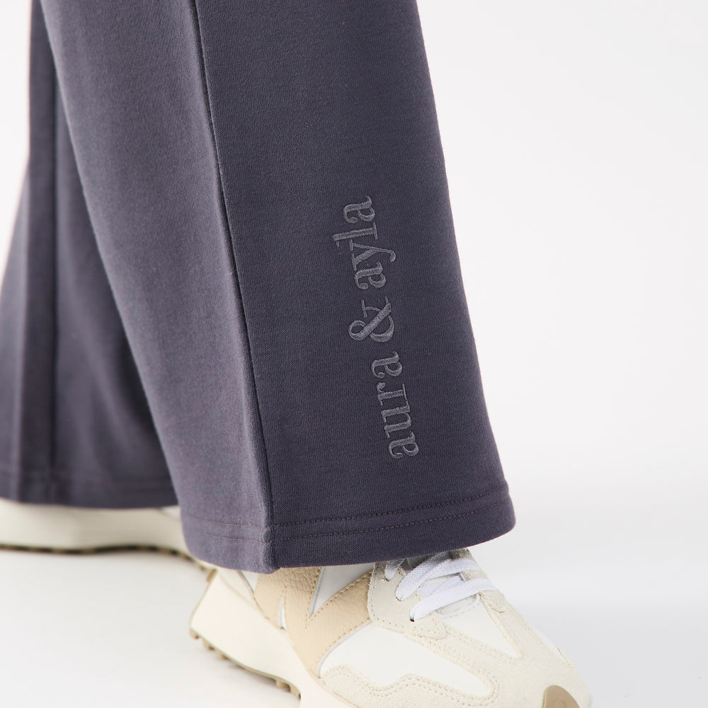
                      
                        Dark Grey Embroidered Wide Leg Joggers
                      
                    